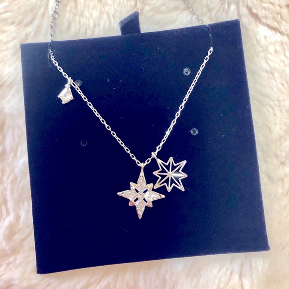 Swarovski SilverTone Crystal Star Pendant Necklace - Picture 2 of 3